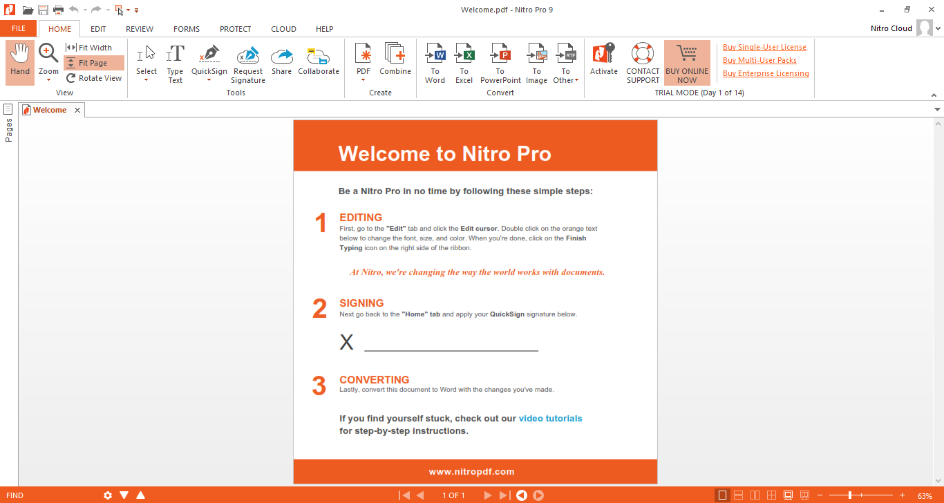Nitro PDF Pro 9 Crack Full Serial Key Free Download